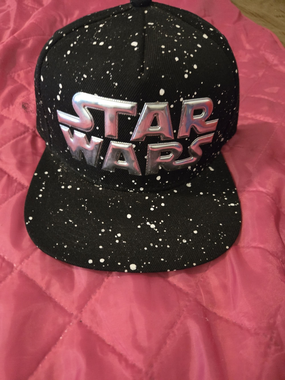 Disney Star Wars Black Kids Snapback Hat with Silver Logo